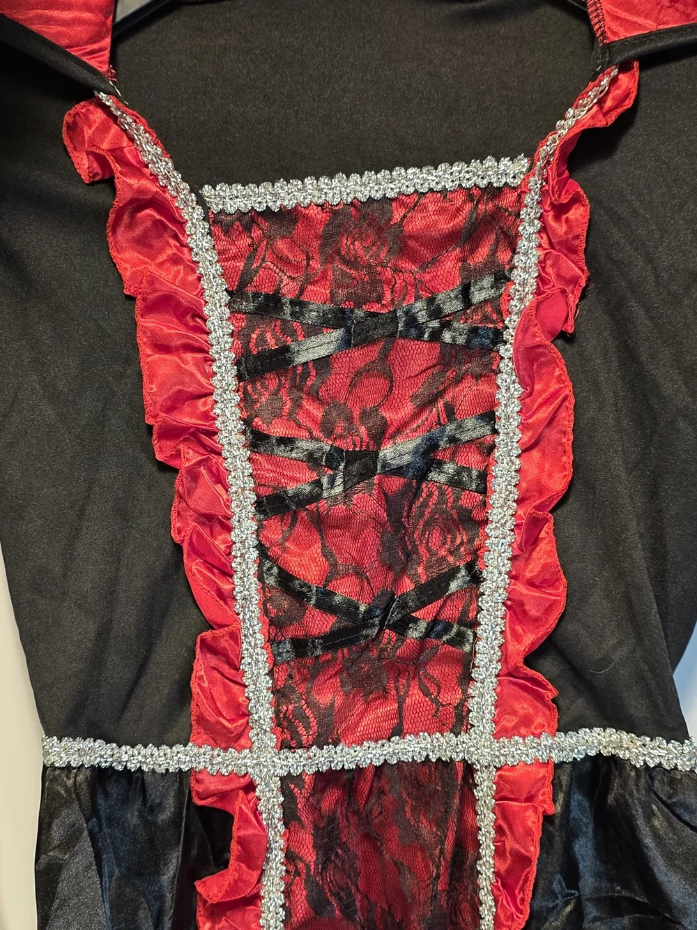 NEW Victorian Vampire Halloween Costume Dress & Choker GIRLS Sz Large Cosplay